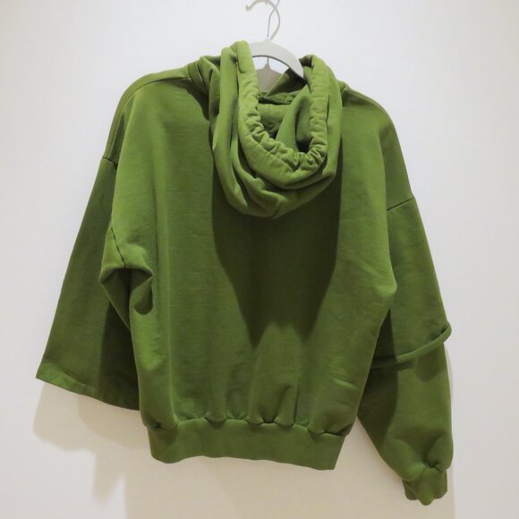 GOSHA RUBCHINSKIY Double Sleeve Flag Print Hoodie Green Street Casual Avant Gard - Picture 9 of 15